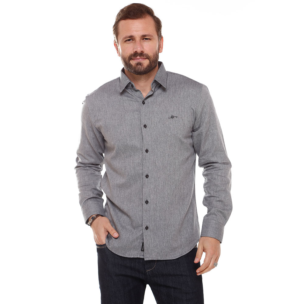 Camisa Social Manga Longa Slim Remo Fenut Menor preço em Camisa Social Manga Longa Slim Remo Fenut