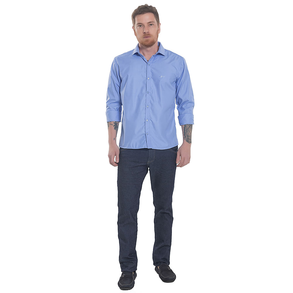 Calça jeans camisa hot sale social e sapato