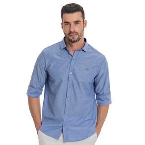 Camisa-Social-Manga-3-4-Doppio-Stille-Mescla-Misto-Remo-Fenut-0