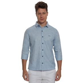 Camisa-Social-Manga-Longa-Slim-Fit-Linen-Cotton-Mescla-Misto-Remo-Fenut